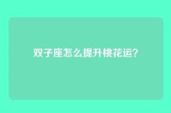 双子座怎么提升桃花运？