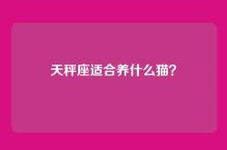 天秤座适合养什么猫？