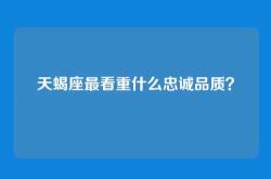 天蝎座最看重什么忠诚品质？