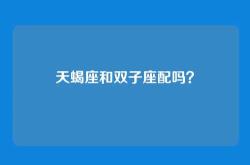 天蝎座和双子座配吗？