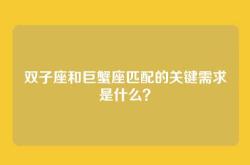 双子座和巨蟹座匹配的关键需求是什么？