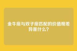 金牛座与双子座匹配的价值观差异是什么？