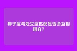 狮子座与处女座匹配是否会互相嫌弃？
