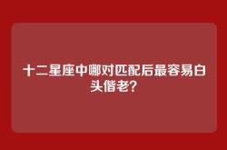 十二星座中哪对匹配后最容易白头偕老？