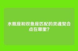 水瓶座和双鱼座匹配的灵魂契合点在哪里？