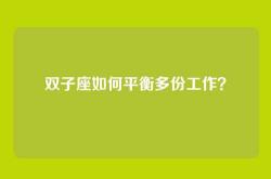 双子座如何平衡多份工作？
