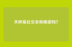 天秤座社交会和稀泥吗？