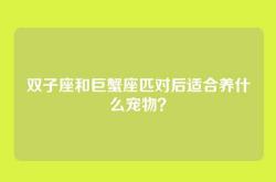 双子座和巨蟹座匹对后适合养什么宠物？