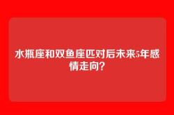 水瓶座和双鱼座匹对后未来5年感情走向？