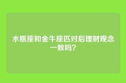 水瓶座和金牛座匹对后理财观念一致吗？