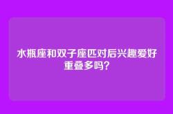 水瓶座和双子座匹对后兴趣爱好重叠多吗？