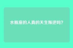 水瓶座的人真的天生叛逆吗？