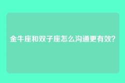金牛座和双子座怎么沟通更有效？