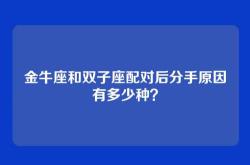 金牛座和双子座配对后分手原因有多少种？