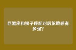 巨蟹座和狮子座配对后依赖感有多强？