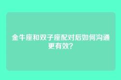 金牛座和双子座配对后如何沟通更有效？