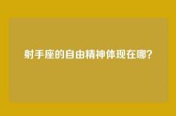 射手座的自由精神体现在哪？