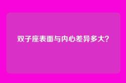 双子座表面与内心差异多大？