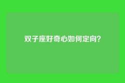 双子座好奇心如何定向？