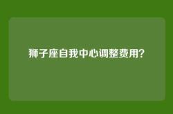 狮子座自我中心调整费用？