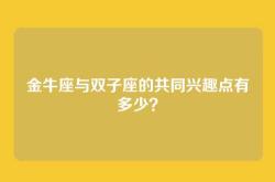 金牛座与双子座的共同兴趣点有多少？