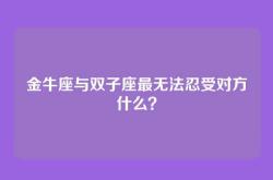 金牛座与双子座最无法忍受对方什么？