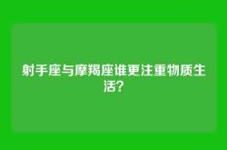 射手座与摩羯座谁更注重物质生活？