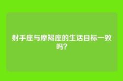 射手座与摩羯座的生活目标一致吗？