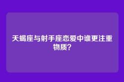 天蝎座与射手座恋爱中谁更注重物质？