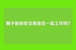 狮子座和处女座适合一起工作吗？
