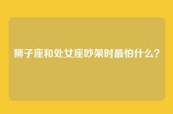 狮子座和处女座吵架时最怕什么？