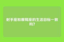 射手座和摩羯座的生活目标一致吗？
