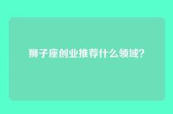 狮子座创业推荐什么领域？