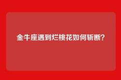 金牛座遇到烂桃花如何斩断？