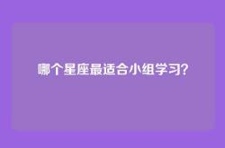 哪个星座最适合小组学习？