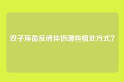 双子座最反感伴侣哪些相处方式？