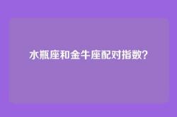 水瓶座和金牛座配对指数？