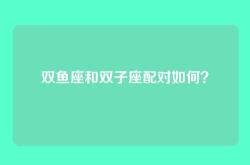 双鱼座和双子座配对如何？
