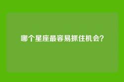 哪个星座最容易抓住机会？