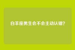 白羊座男生会不会主动认错？