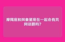 摩羯座和风象星座在一起会有共同话题吗？