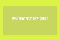 天蝎座的学习毅力强吗？