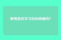 摩羯座的学习目标明确吗？