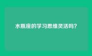 水瓶座的学习思维灵活吗？