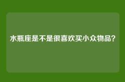 水瓶座是不是很喜欢买小众物品？