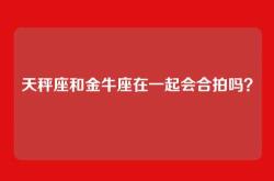天秤座和金牛座在一起会合拍吗？