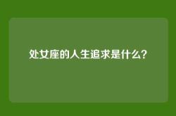 处女座的人生追求是什么？