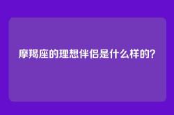 摩羯座的理想伴侣是什么样的？