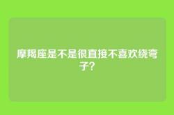 摩羯座是不是很直接不喜欢绕弯子？