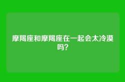 摩羯座和摩羯座在一起会太冷漠吗？
